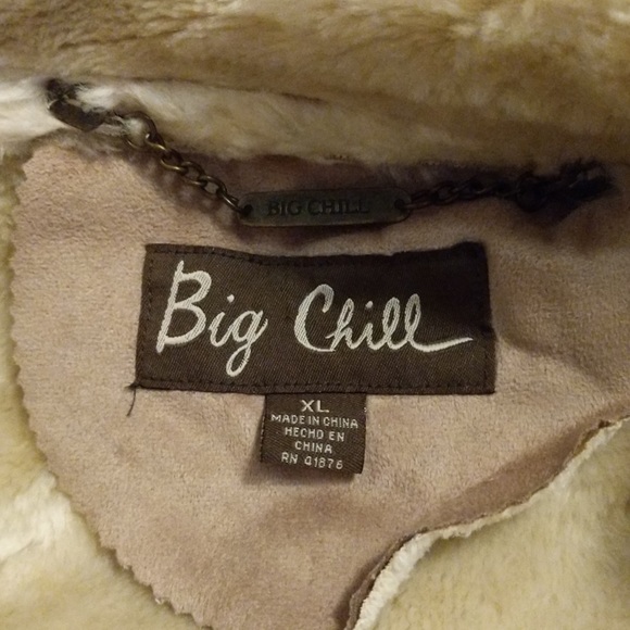 Suede and faux fur winter coat - Picture 3 of 5